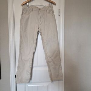 Lesmart Mens Beige Golf Pants Straight Leg 34/29